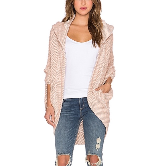 Free People Sweaters - Free People coco cocoon ivory/blush cardigan sz S